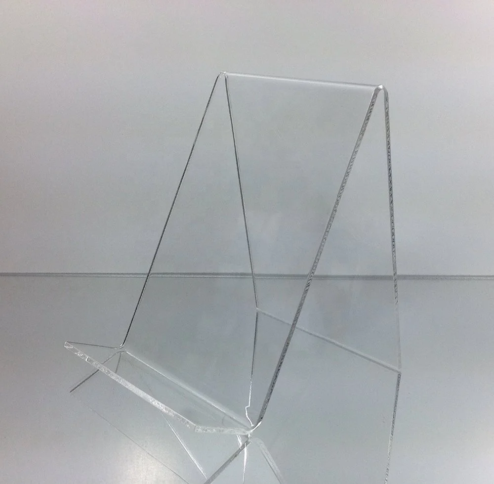 High quality custom Size Clear Acrylic Open Book Display Stand Acrylic Book Stand