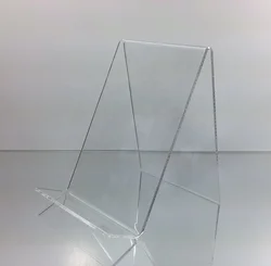 High quality custom Size Clear Acrylic Open Book Display Stand Acrylic Book Stand