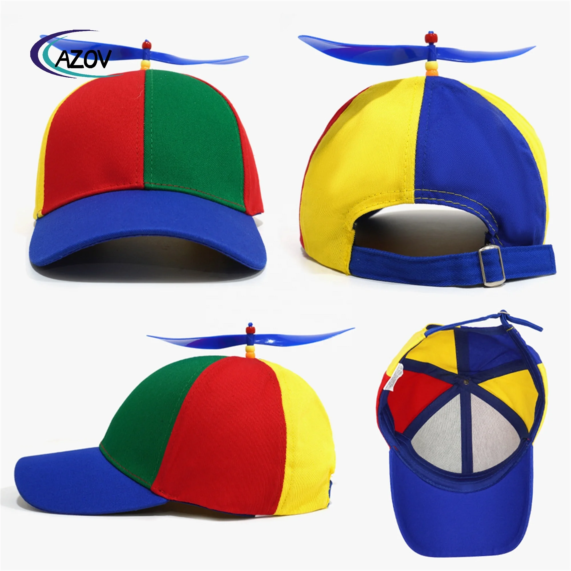 New creative detachable propeller baseball cap spring/summer adult  children size sports cap with wind vehicle parts