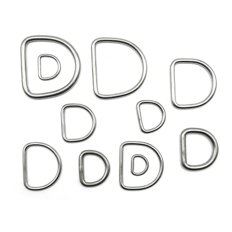 Factory Supply Stainless Steel 304 welded d ring Stainless Steel 316L Metal D Ring