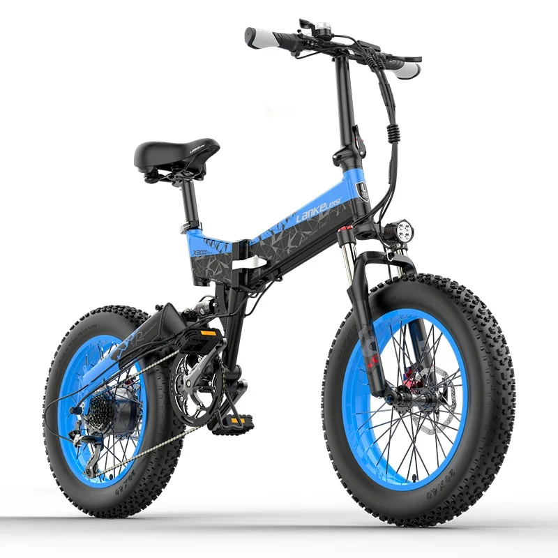 2023 NEW EU Warehouse CE Mountain ebike 48V 20inch Fat Tire Electric Folding Bike With Pedal 1000W 17.5AH City Electric Bicycle