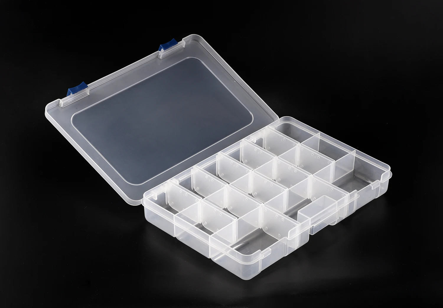 Removable storage box plastic transparent cosmetic fishing gear accessories rubber band storage box