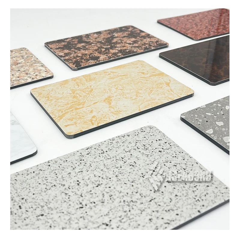 4X0.21mm Stone Pattern PE Coating ACP ACM Aluminum Composite Panel For Office Wall Cladding