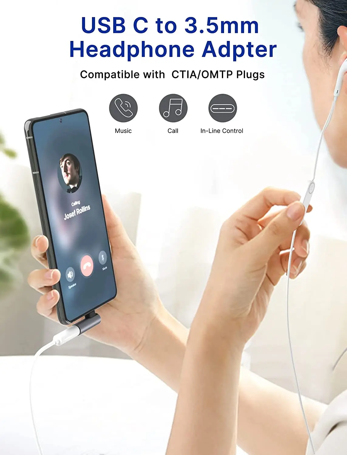 JSAUX USB C to 3.5mm Audio Headphone Adapter Wholesale USB C to Aux Jack Adapter