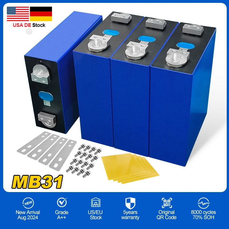 HSEV Grade A 3.2V 314Ah LiFePO4 Cell MB31 314Ah lifepo4 battery cell max 330ah ifepo4 akku for 48V 51.2V Solar storage system