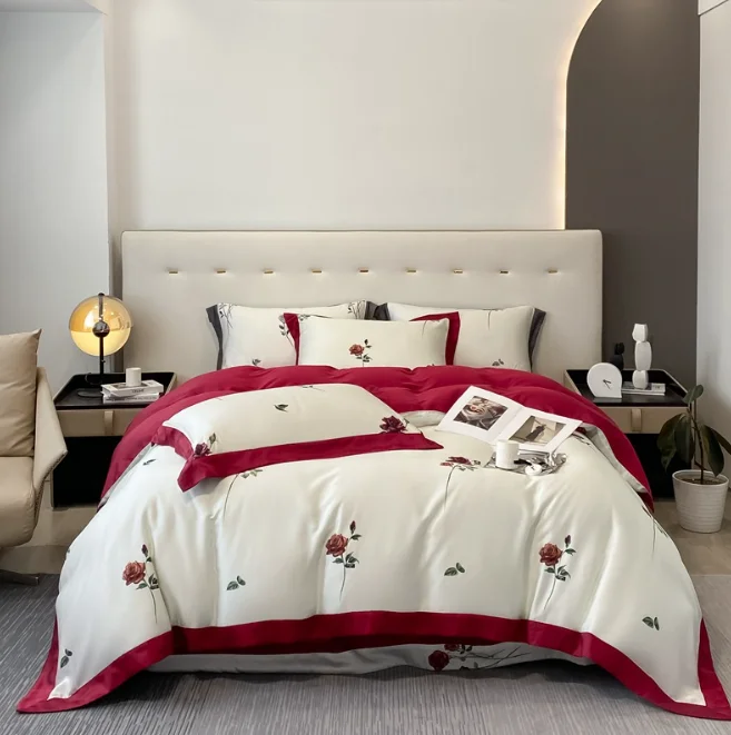 Fast Delivery 100% Tencel Bedding Set Duvet Cover Bed Sheets Sets Bed Sheet Comforter Sets