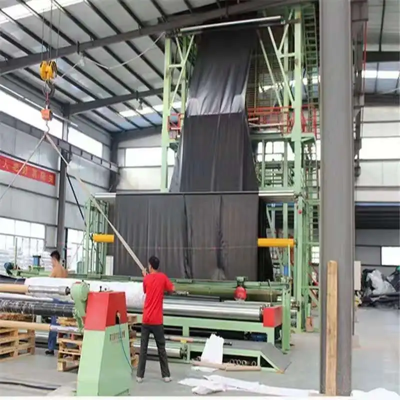 Excellent material smooth anti-aging HDPE geomembrane fish pond oil refinery salt field Construction Plastic Roll Geomembrane