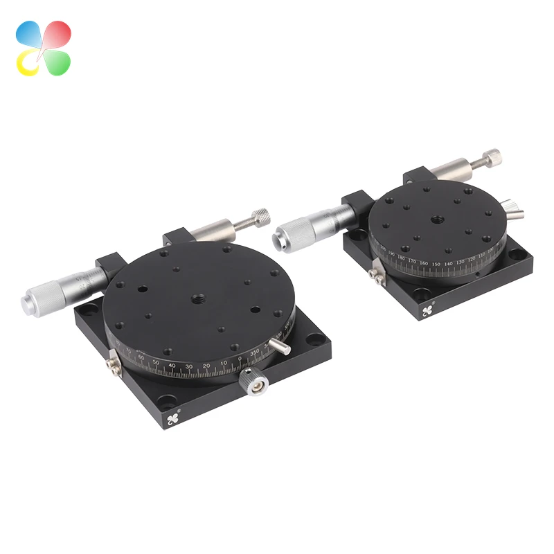 C&K 360 R Axis 40*40mm Manual Rotary Stage Translation Stage For Test Instruments Manual Stage Micrometer Table