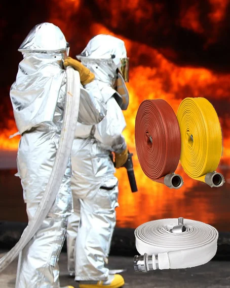 EPDM Rubber 500# Single Jacket All Polyester Fire Hose