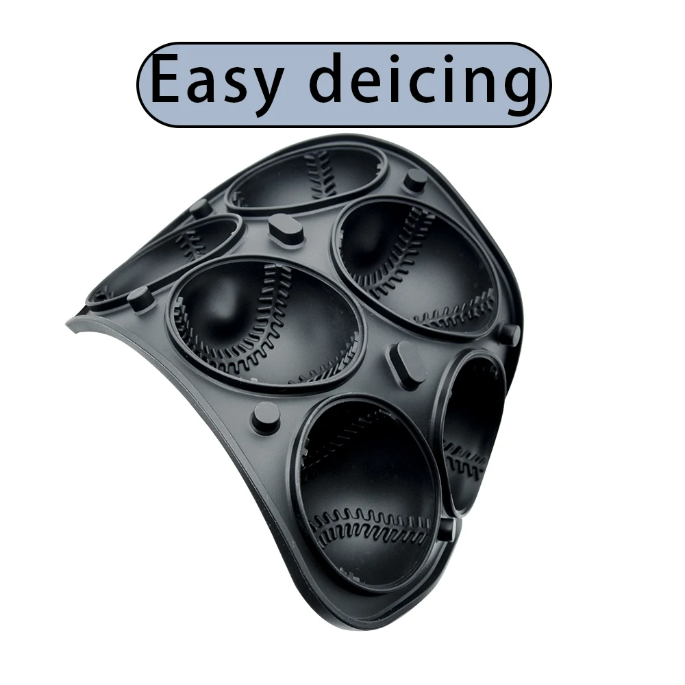 Hot-selling Wholesale Price Food Grade Custom 3D Ice Cube Model Tray For Whiskey Silicone Ice Round Ball Mold Tray