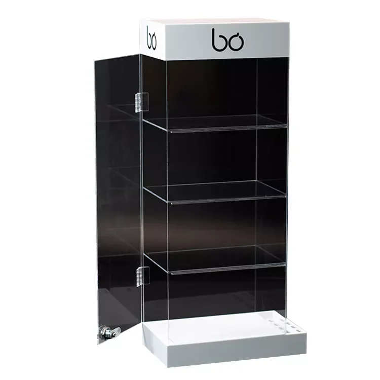 Custom Cigarette Display Case Acrylic Display Stand Commercial Sectional Display Furniture Retail Shops