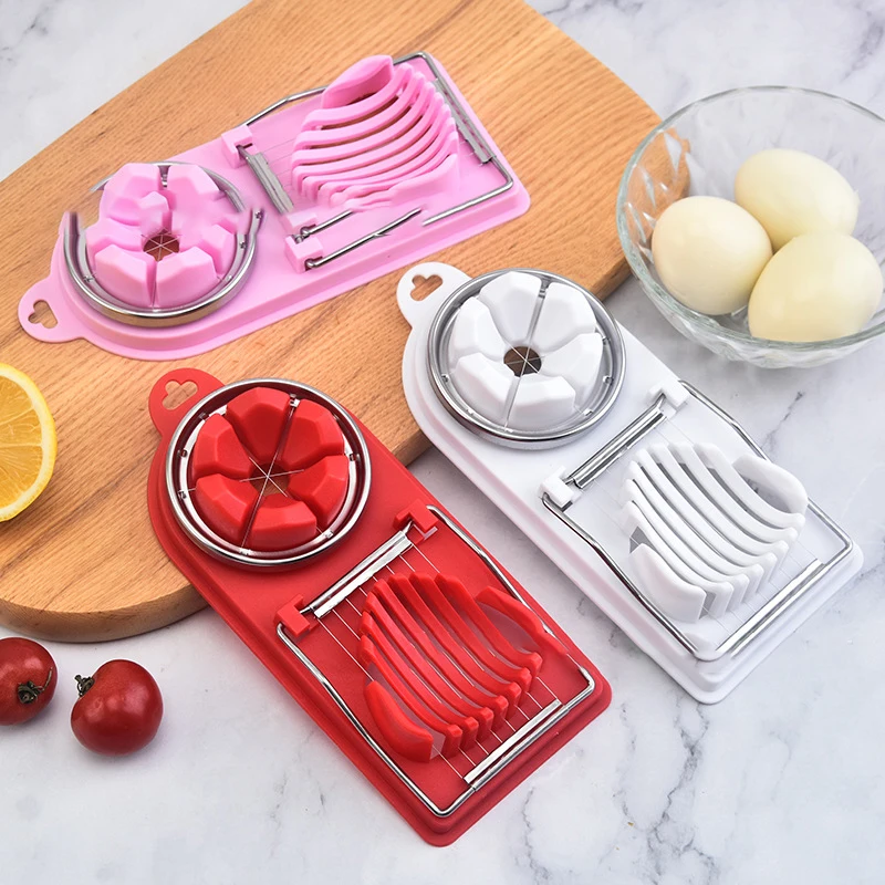 Mew Arrival Multifunctional Egg Cutter Stainless Steel Egg Slicer Cutter Mold Flower-Shape Luncheon Meat Cutter Kitchen Gadgets