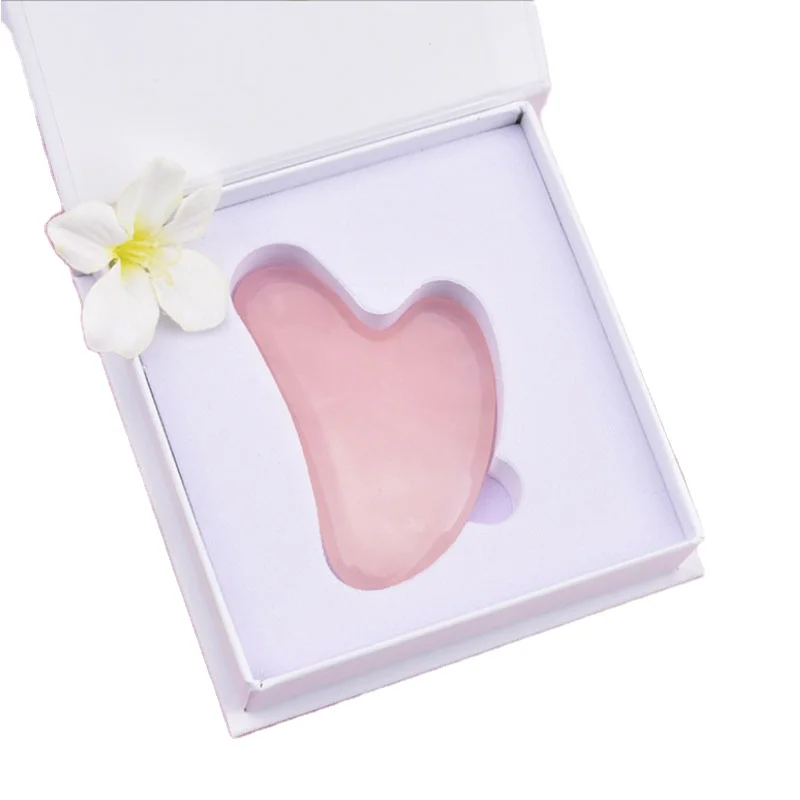 BAIMEI Gua Sha Facial Tool Rose Quartz Self-Care Massage Tool for Men & Women Skin Care Body Treatment Relieves Tensions Redness