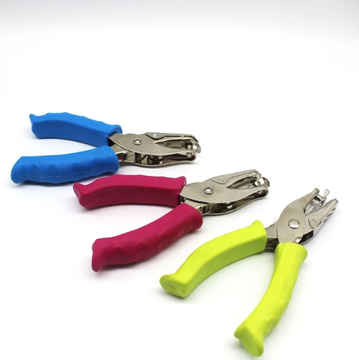Heat shrinkable sheet punch 6MM/3mm leather case handle metal hand-held punch punch pliers single hole ticket checker