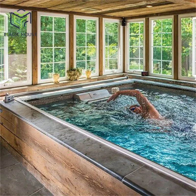 Marine Grade 20ft Container Pool with Built-In Swim Jet for Indoor Use