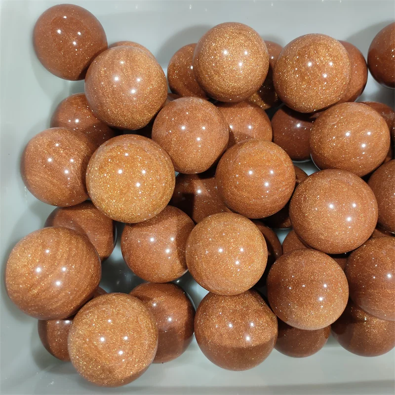 Wholesale Crystal Healing Stone Sandstone Energy Ball Golden Sand Stone Crystal Sphere