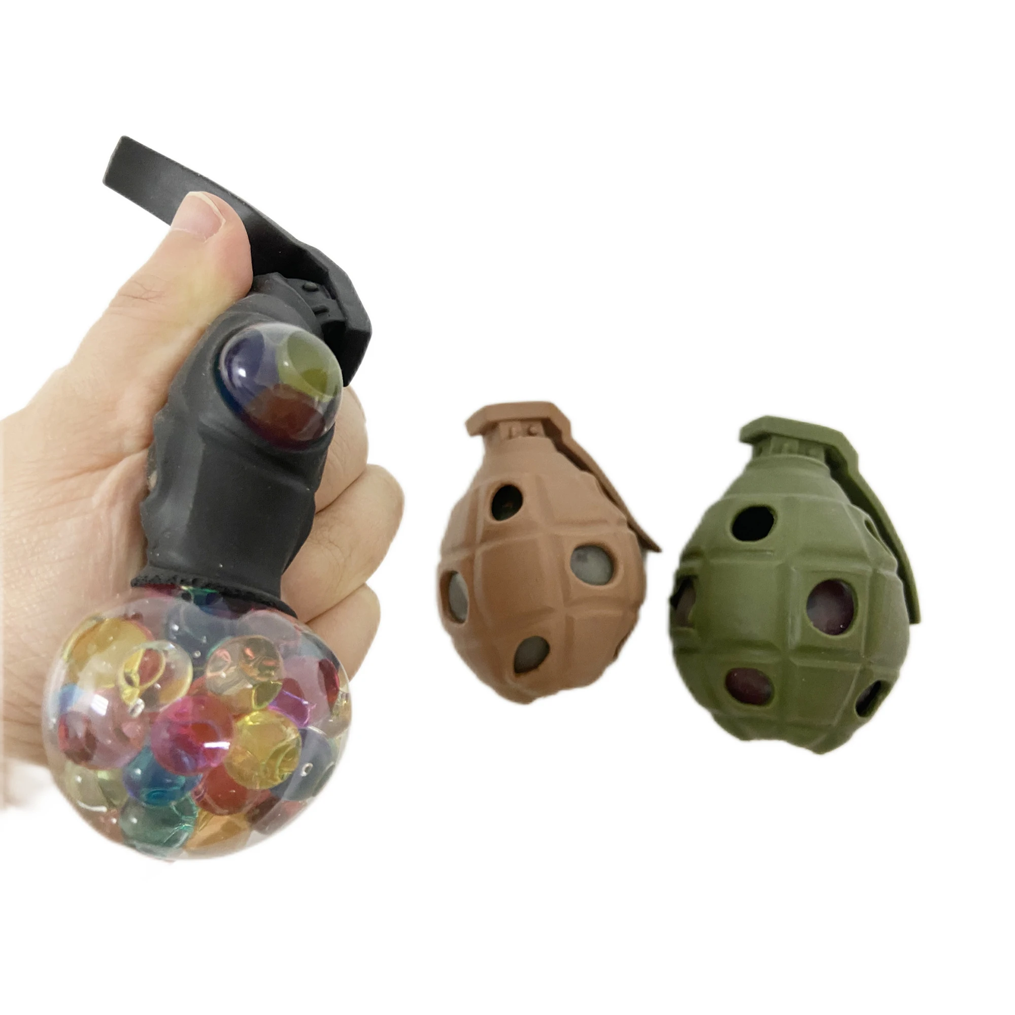 Soft TPR Squishy Stress Relief Autism Sensory Toys Squeeze Hand Grenade Shaped Toy for Kids Adults