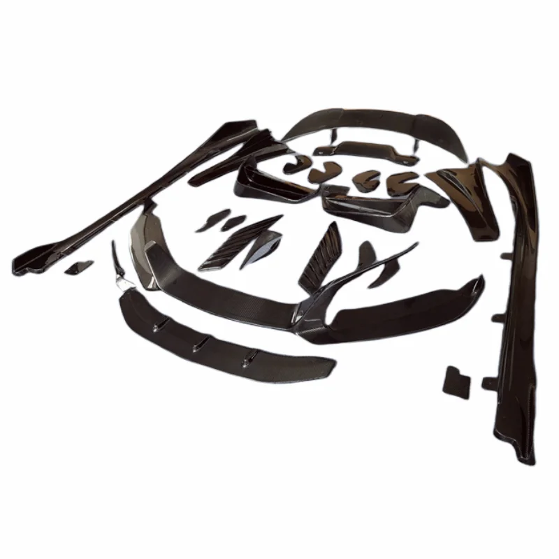 EB style 3K carbon fiber front lip side skirt rear diffuser rear spoiler front and rear bumper trim for BMW i8 body kit