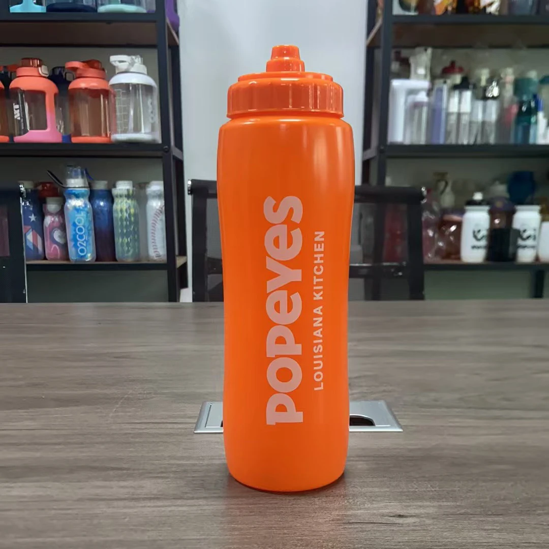 New color 1000ml 32oz bike kettle and gatorade same style squeeze water bottle for mountain bike lover solid red color