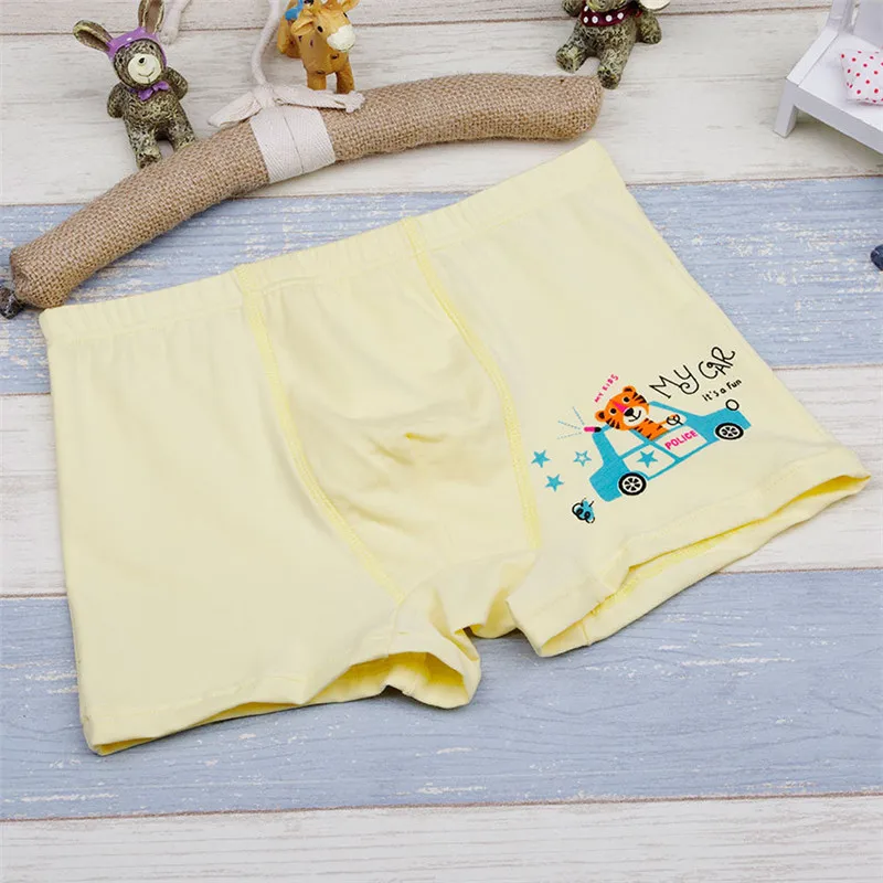 4PCS Kids Underwear Children Panties for Boys Toddler Briefs Teenage Shorts Boxers Underpants