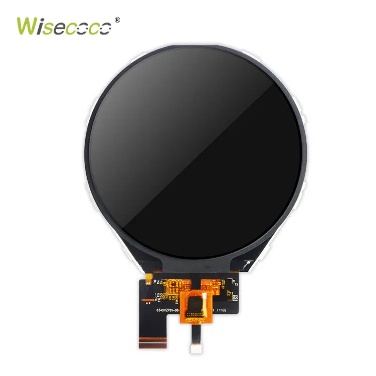 Wisecoco 3.4 Inch Ips Tft LCD Round Screen Controller Board For Meters Lcd Display Motorcycle Speedometer