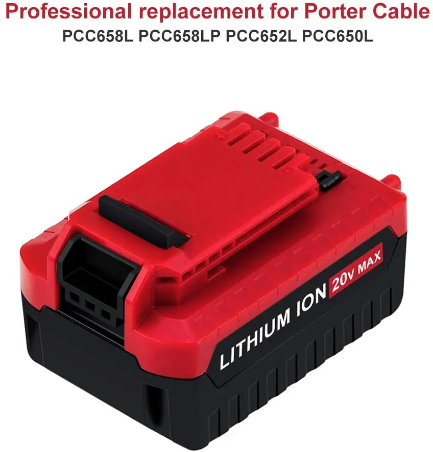 20v 6.0ah Li-ion Rechargeable Power Tools Cordless Drill Battery Pack Replacement For Porter Cable PCC680L PCC682L PCC681L