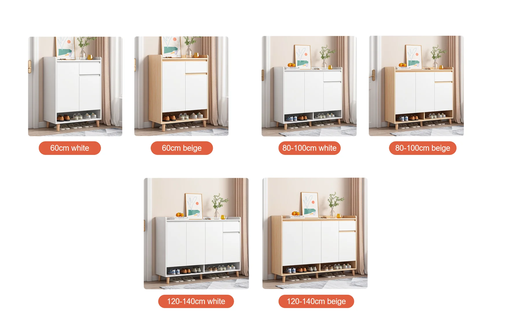 Household simple large capacity storage cabinet simple modern shoe cabinet