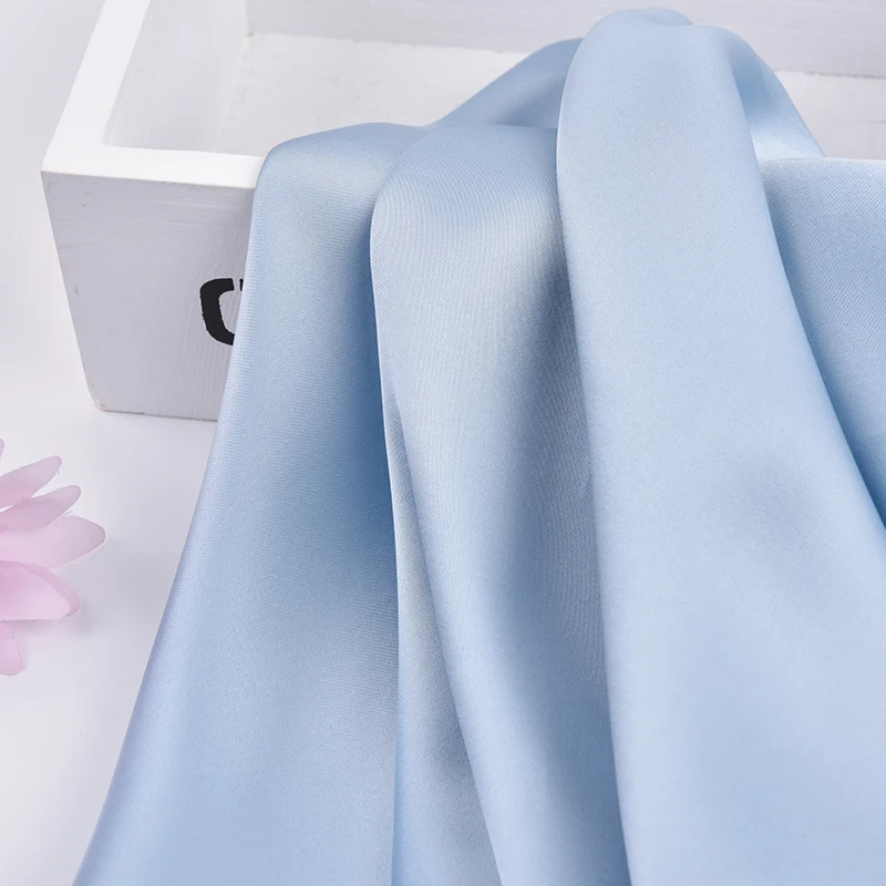 2025SS new Eco-friendly manufacture spot 63% Acetate 37% Polyester recycle sustainable fabric for nightwear skirt shirt