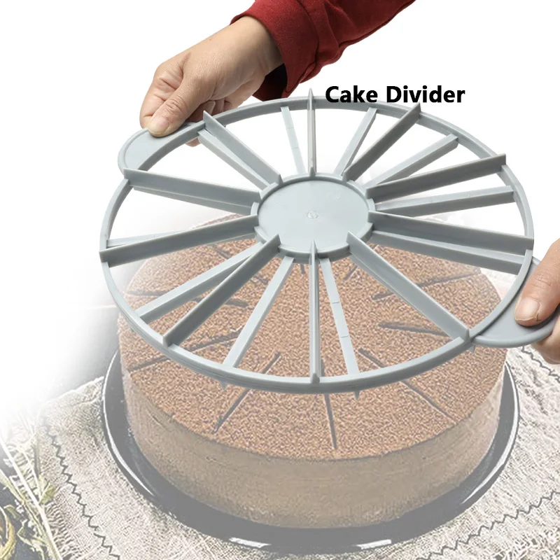 Cake decorating tool PP 10 and 12 pcs cake cutter plastic round cake slicer cutter