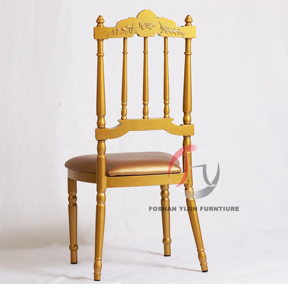 new design wedding event  aluminum  gold napoleon chiavari chair tiffany gold chair