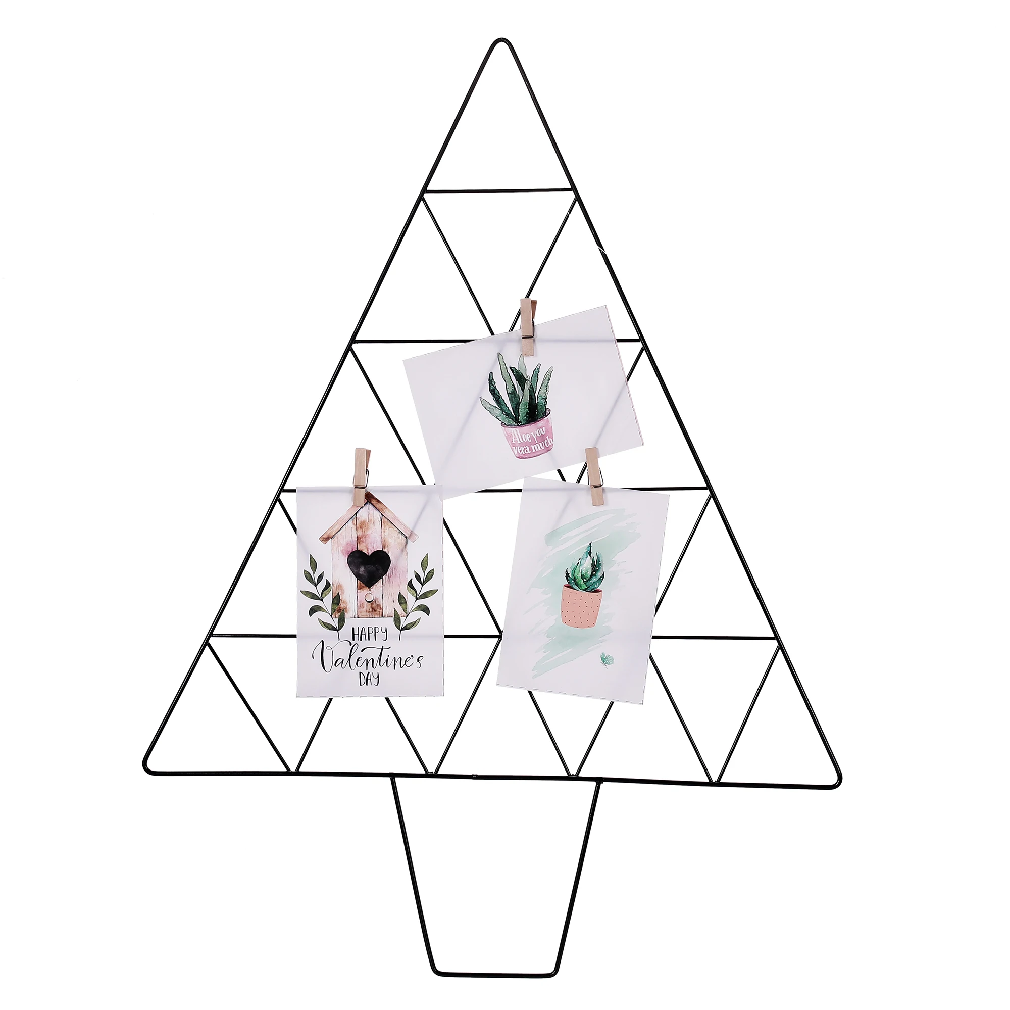 Nordic ins style triangle wrought iron lattice rack decoration DIY creative storage rack room decoration