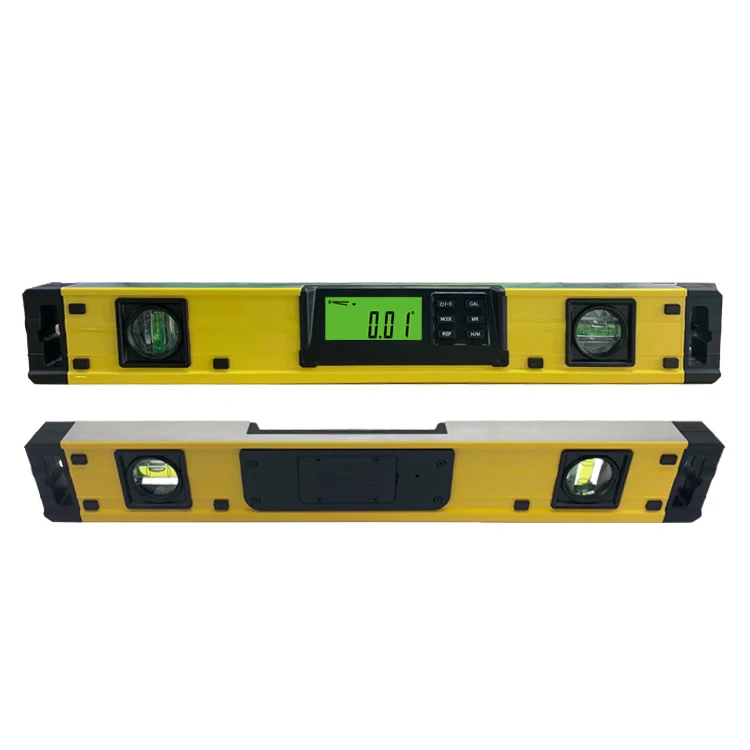 IP54 450mm/17.7In LCD Display Digital Level with 2 Bubble Magnetic Base Level Instrument Aluminium Construction Spirit Level