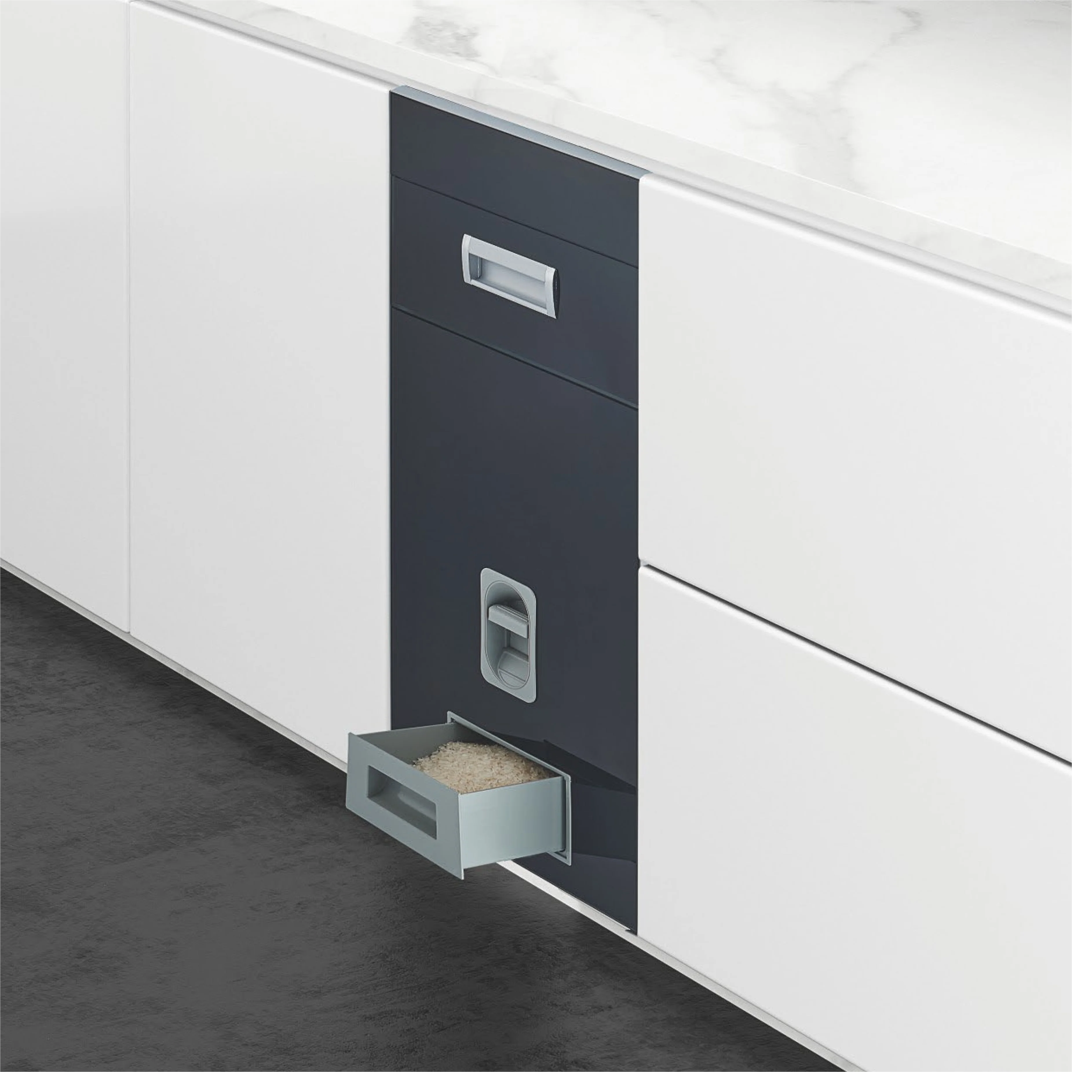 Custom Rice Storage Container Box Kitchen Cabinet Rice Dispenser Barrel Kitchen Cabinet storage Rice Bucket