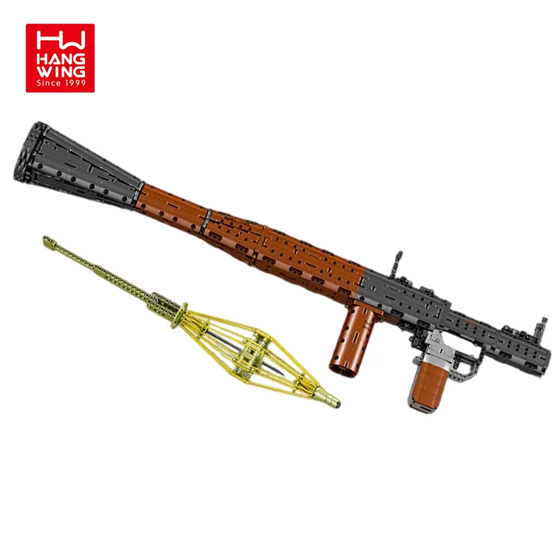 HW RPG-7 ракетная установка военная сборка набор пластиковых кирпичей для огнестрельного оружия модель RPG строительный блок пистолет детей 1706 шт.