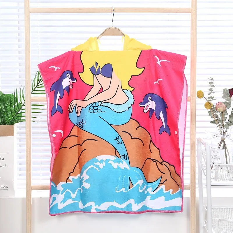 factory custom coloured microfiber beach hooded changing cloths surf hooded poncho towel