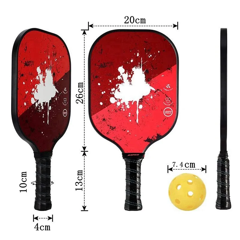 Customized Logo Best Price Good Quality USAPA approved Carbon Fiber Pickleball Paddle Set