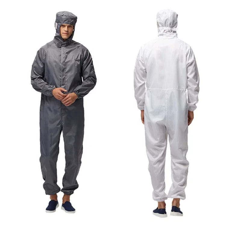 Cleanroom Unisex garments esd anti-static jumpsuit antistatic one piece work clothes