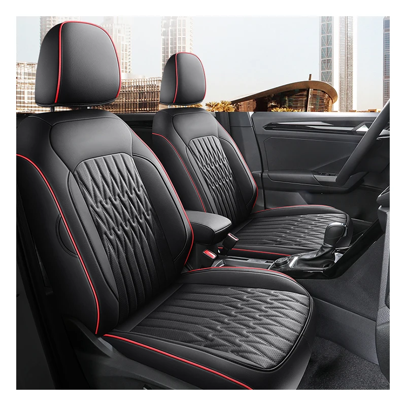 Custom Leather Seat Covers for Volkswagen T-ROC VW TROC Luxury Full Set 5 Seats Front Rear Cushions Specific Fit Car Accessories