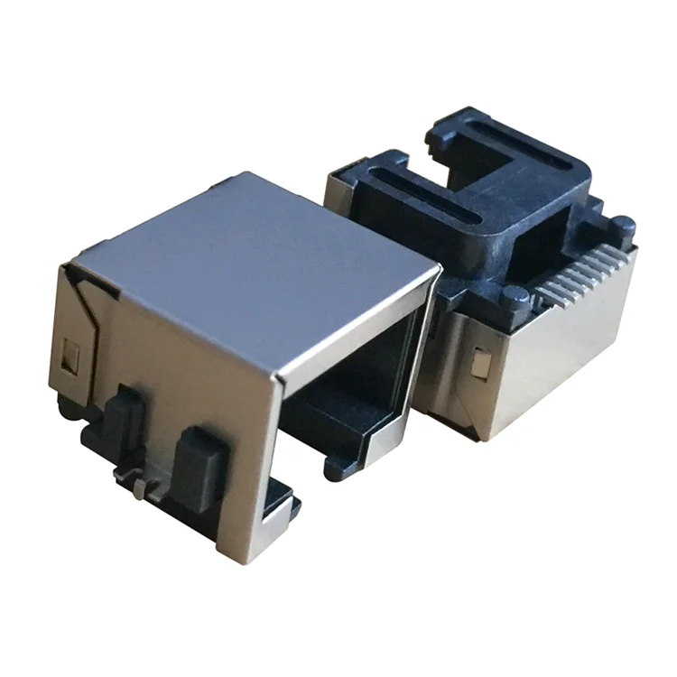 E6688-120213-L край платы вырез SMT 1X1 порт 8P8C Ethernet RJ45 RJ-45 разъем