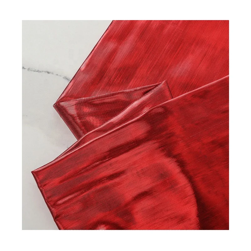 JLY Textile Gold Metallic Lame Fabric Dance Wear Fabric for Banquet