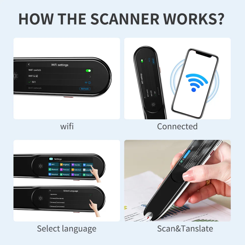 Educational Learning Machine Vormor X1 Translation Scanning Pen Upgraded Scan Book Reader Pen Wireless Voice Scanner for Kids