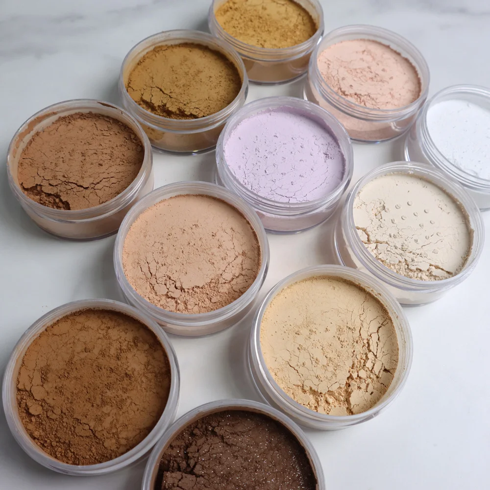 custom makeup matte waterproof oem face vegan pigment loose setting powder private label