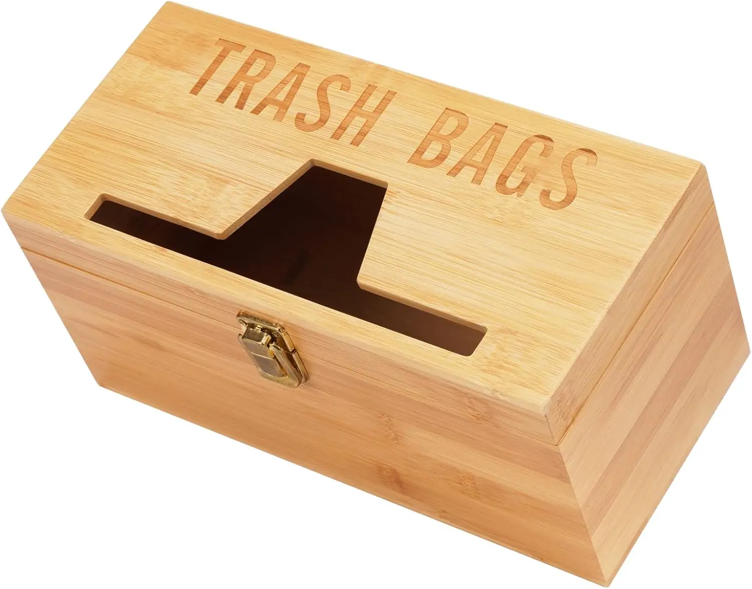 Оптовая продажа бамбуковый диспенсер для мусорного мешка многоцелевой органайзер держатель под