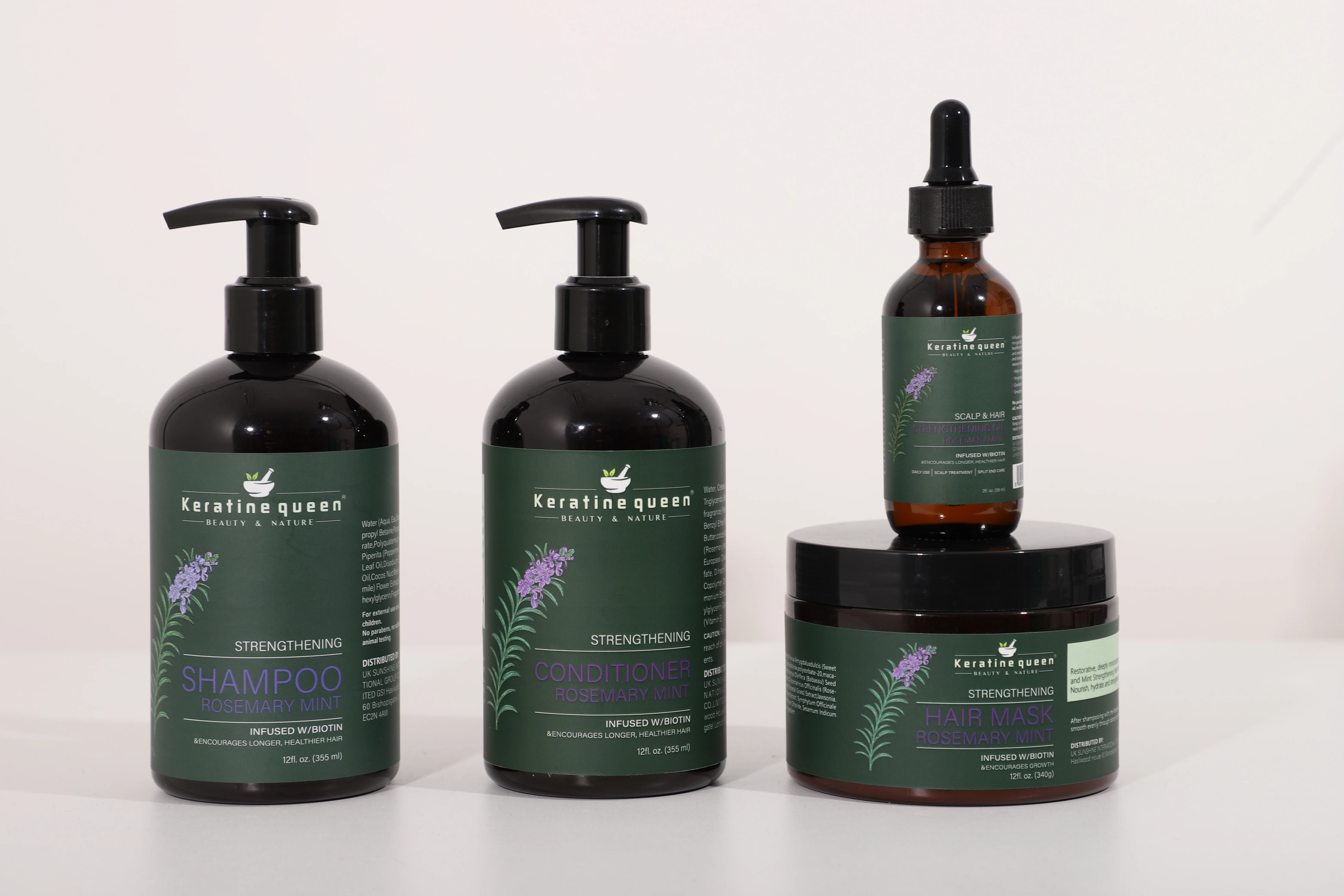 Wholesale Organic Rosemary Hair Shampoo Refreshing Scalp Oil Control Hair Care Shampoo and Conditioner