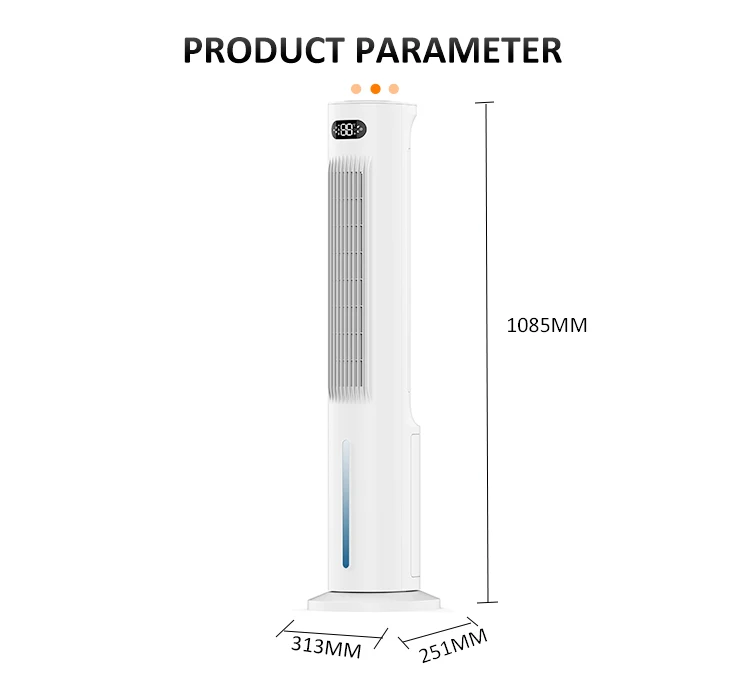 Newest Remote Control Tower Fan Electric Summer Cooling and Humidifying Air Cooler with 7L Water Tank Used