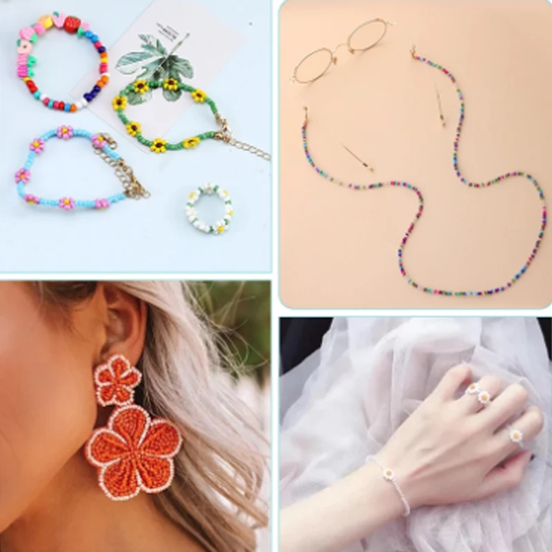 Customized 24 grid 6mm Flat Round Polymer Clay Beads handmade DIY bracelet jewelry bracelet making kit