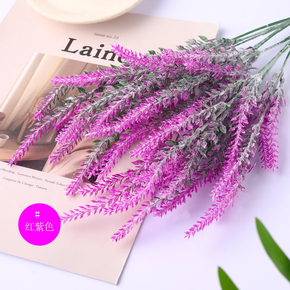 Hot sale flower lavender flowers decorative artificial plastic flower bouquet lavender plant