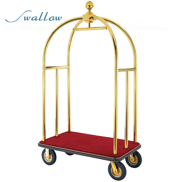 Bellman trolley luggage cart for Hotel Use,Hotel luggage car Crown transportation car lobby trolley