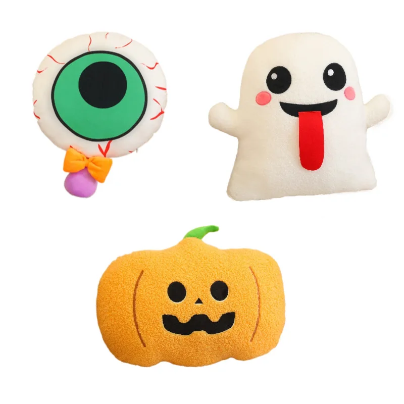 Popular Halloween Pillow Cartoon Pumpkin Ghost Doll Cloth Doll Plush Toy Death Pillow Gift