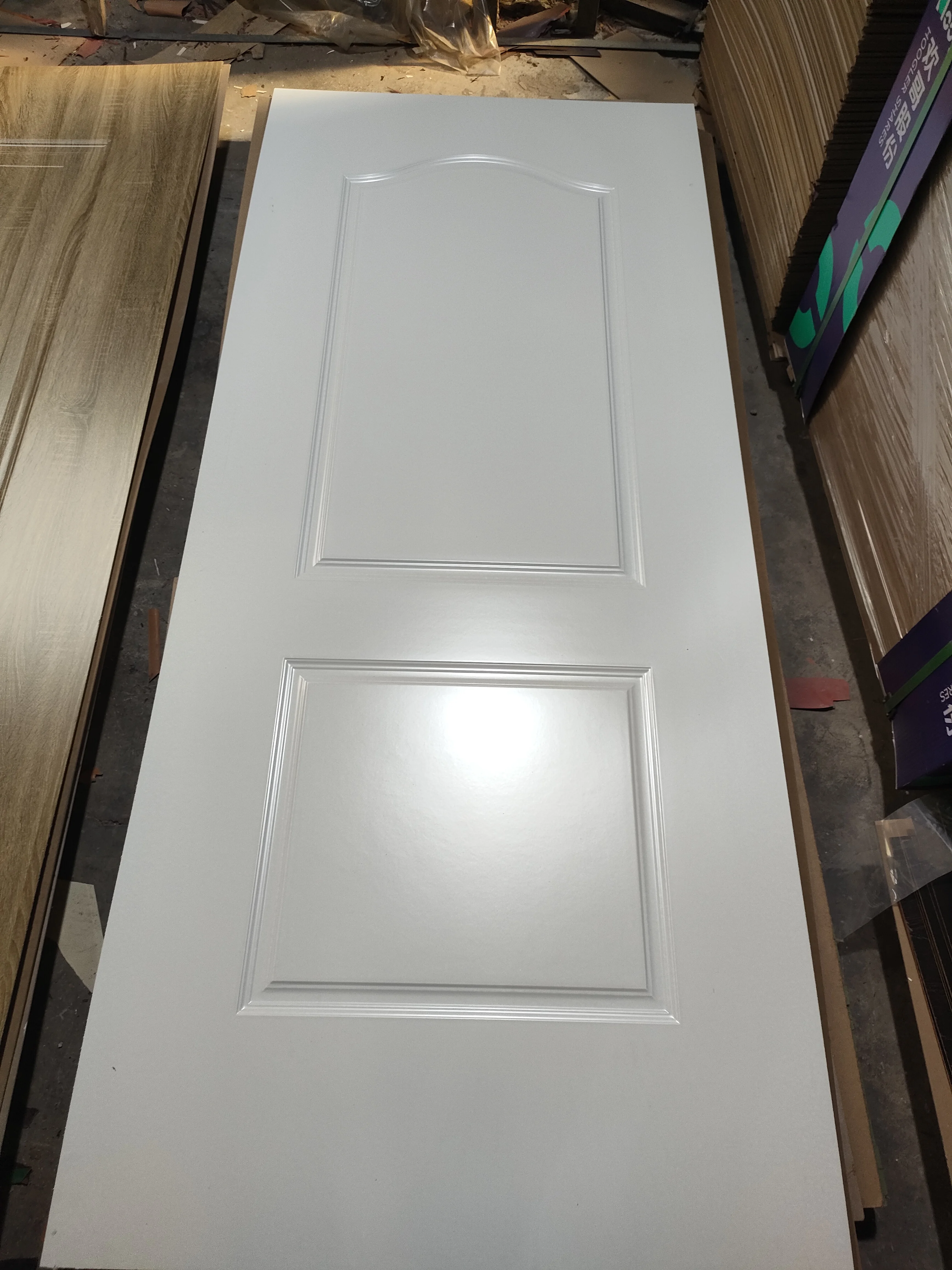 Wood Panel natural wood veneered faced sapele Interior mould MDF HDF/plywood door skin